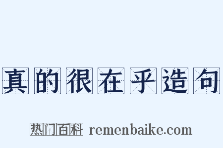 真的很在乎造句是什么意思的图片